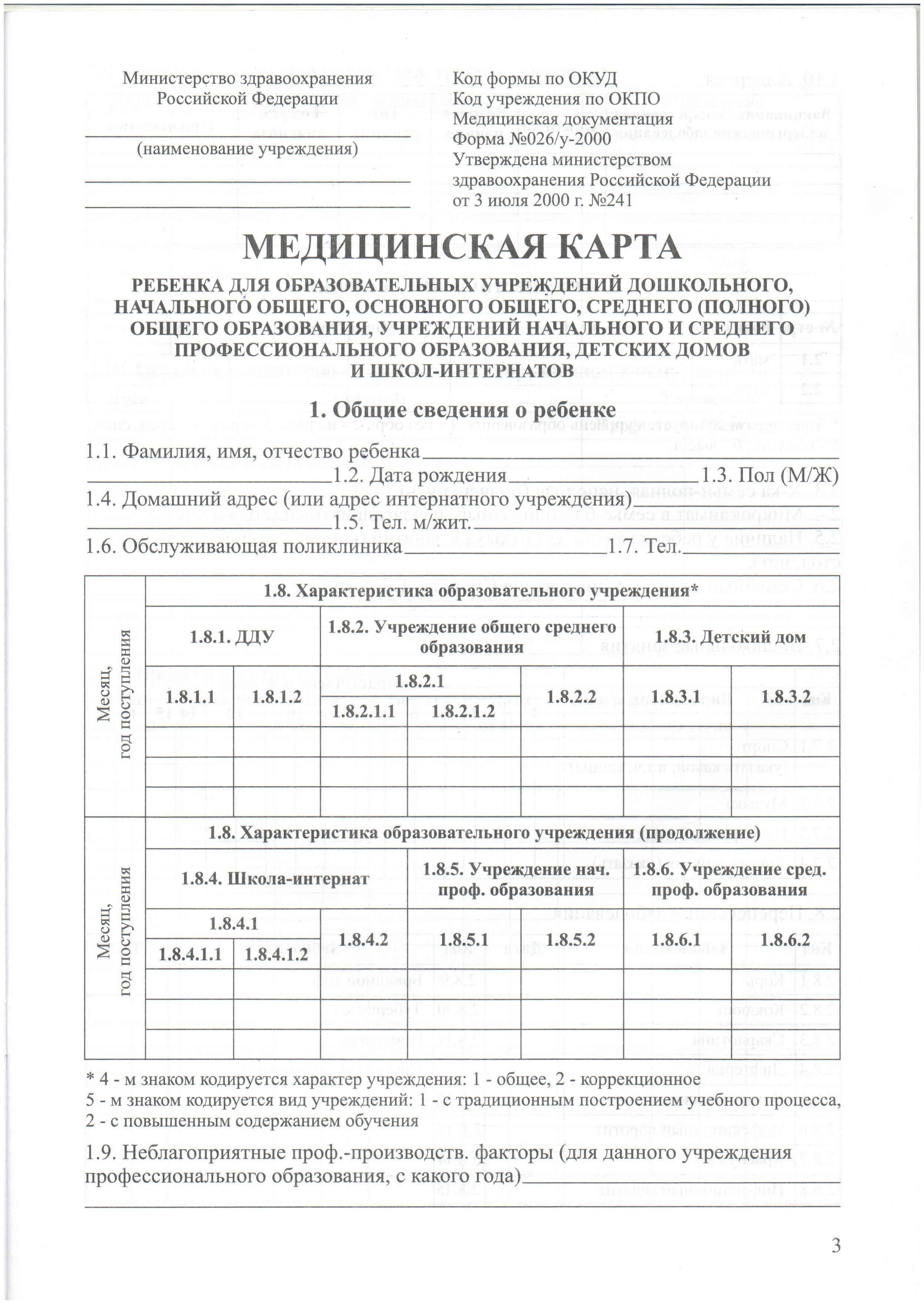 Справка 026у для ребенка на заказ